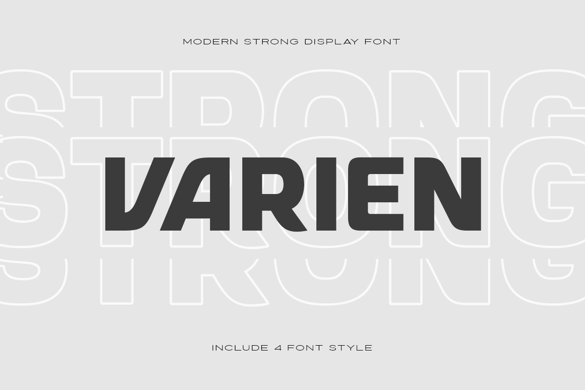 VARIEN - Modern Strong Display Font